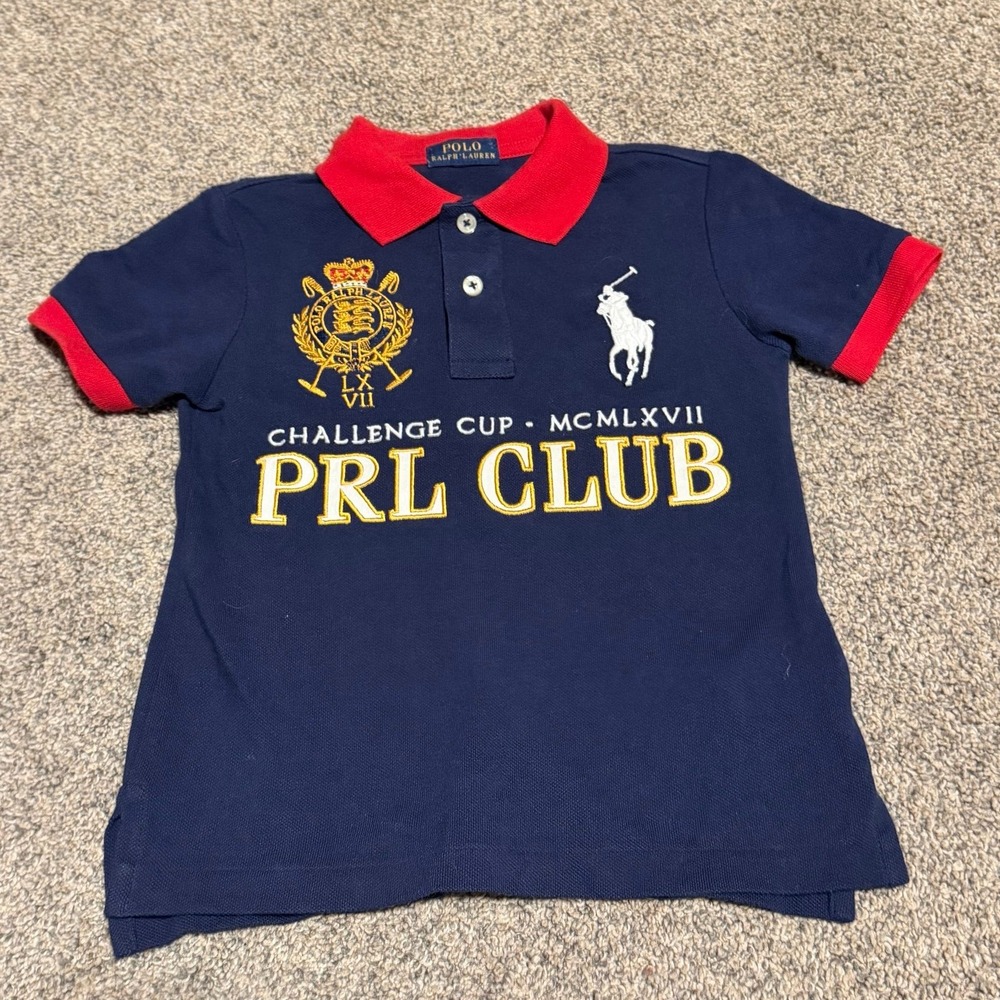 Polo Ralph Lauren PRL Club Challenge Cup Big Pony Polo Shirt Boys 3T Navy
